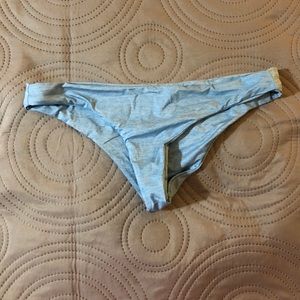 Bright blue bathing suit bottoms